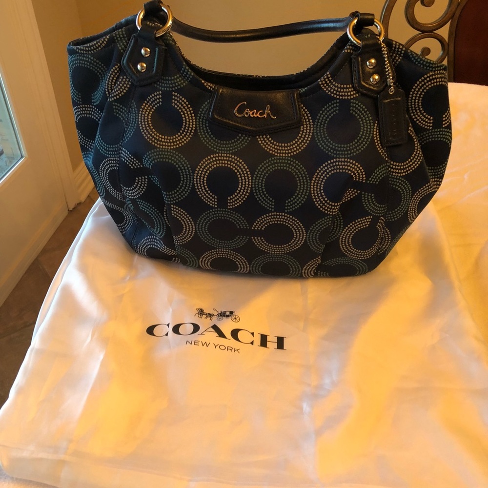 Coach Signature C Blue Shoulder Bag